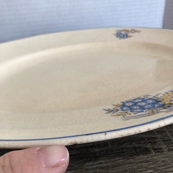 Vtg Wade Heath England Floral Serving Platter - Picture 11 of 13